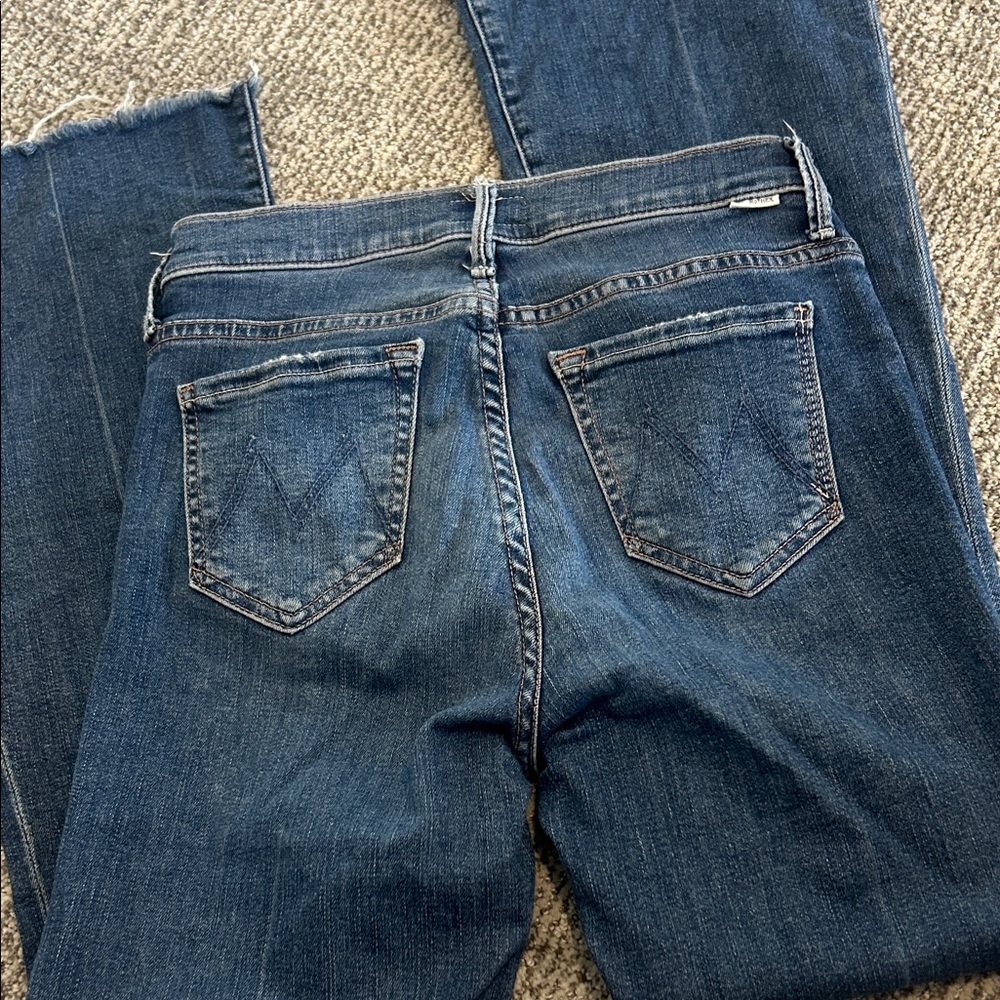 MOTHER Indigo Wide Leg Jeans - Picture 4 of 5